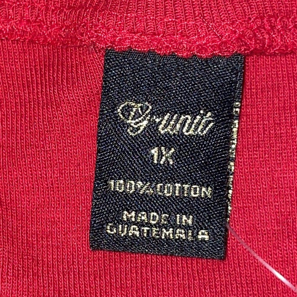 NEW Y2K Red Vintage 50 cent GUNIT logo Tee 1X 14 16 PLUS SIZE - Picture 9 of 13
